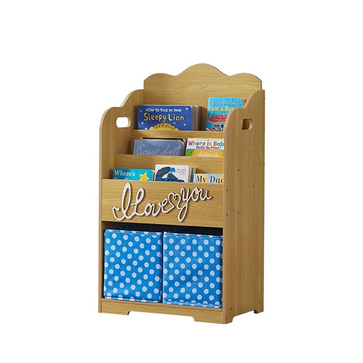 Wooden Bookcase With Folding Box